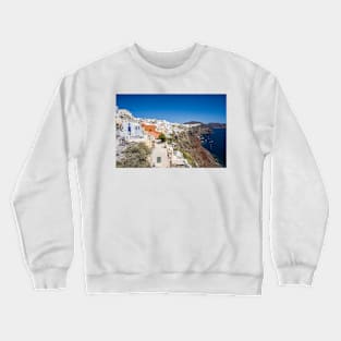 Santorini Caldera Vista From Oia Crewneck Sweatshirt